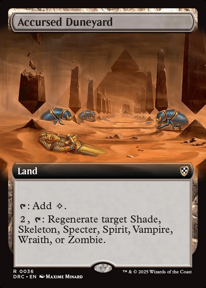 2025 Aetherdrift Commander Accursed Duneyard rare #36 rare card image