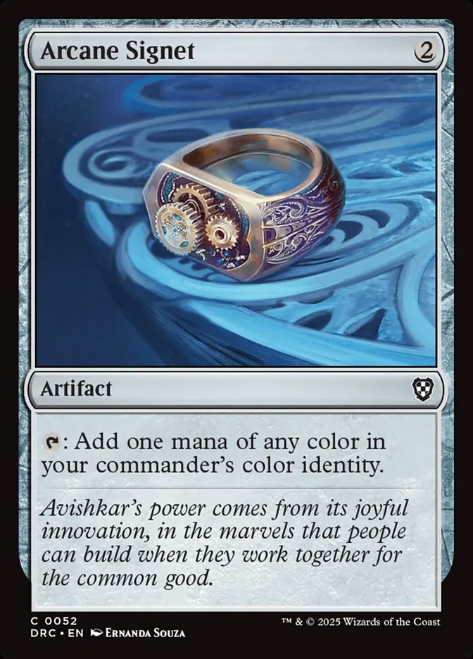 2025 Aetherdrift Commander Arcane Signet common #52 common card image