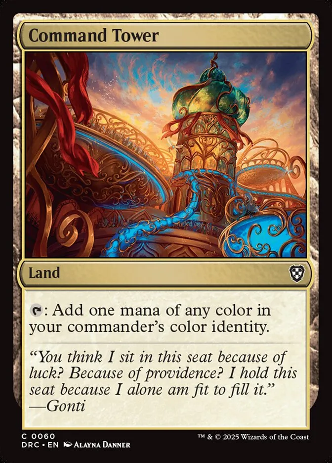 2025 Aetherdrift Commander Command Tower common #60 common card image