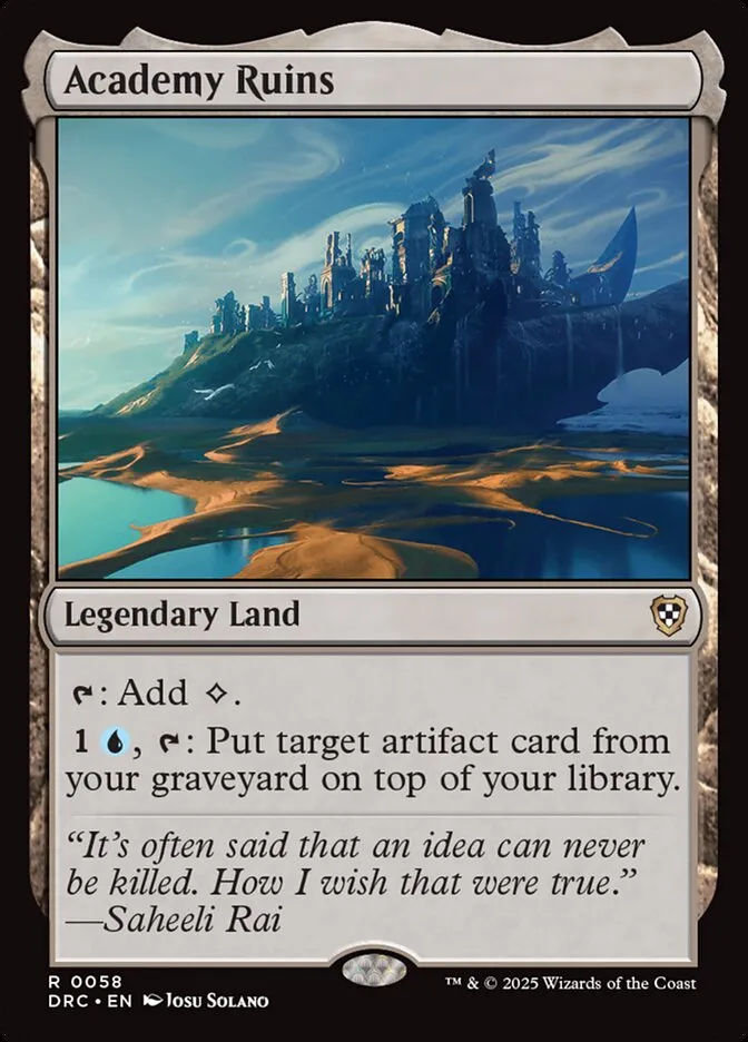 2025 Aetherdrift Commander Academy Ruins rare #58 rare card image
