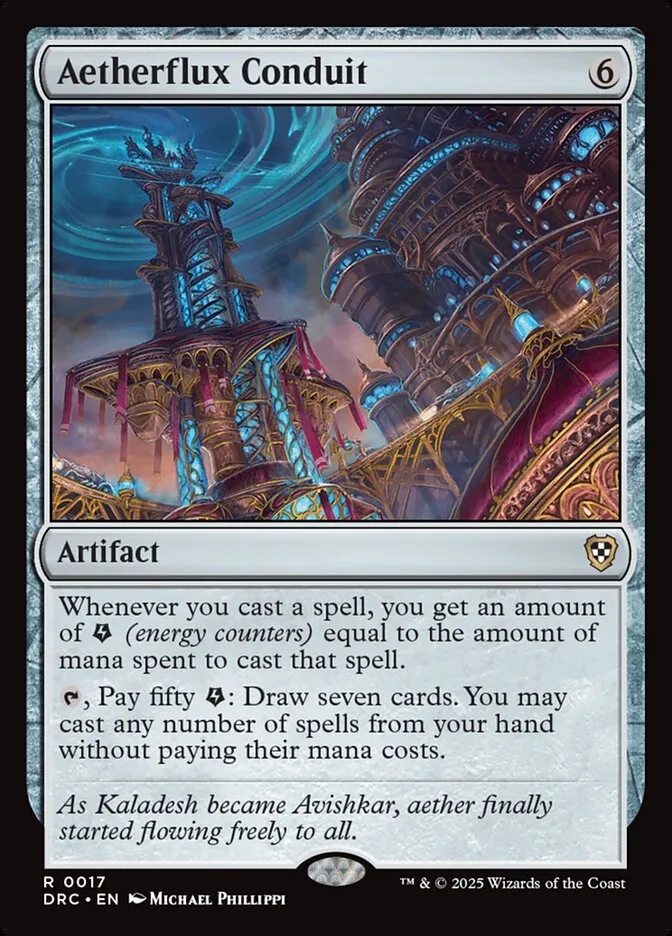 2025 Aetherdrift Commander Aetherflux Conduit rare #17 rare card image