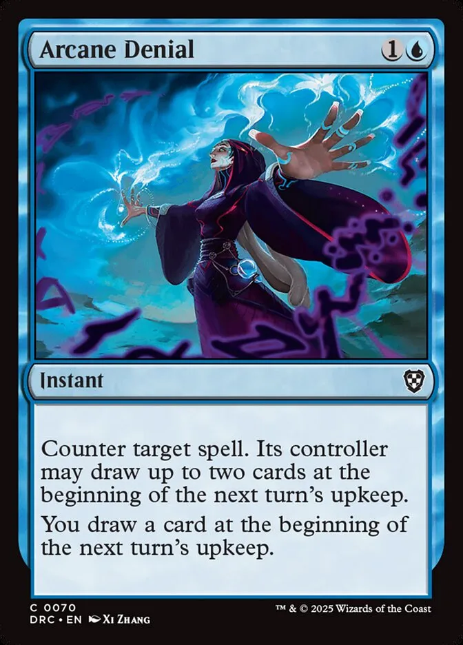 2025 Aetherdrift Commander Arcane Denial common #70 common card image
