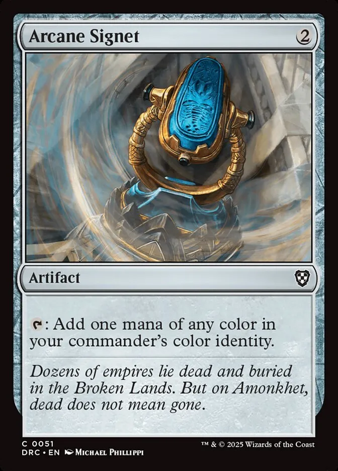 2025 Aetherdrift Commander Arcane Signet common #51 common card image