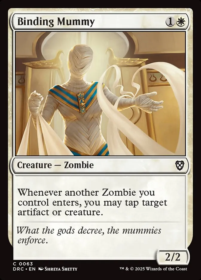 2025 Aetherdrift Commander Binding Mummy common #63 common card image