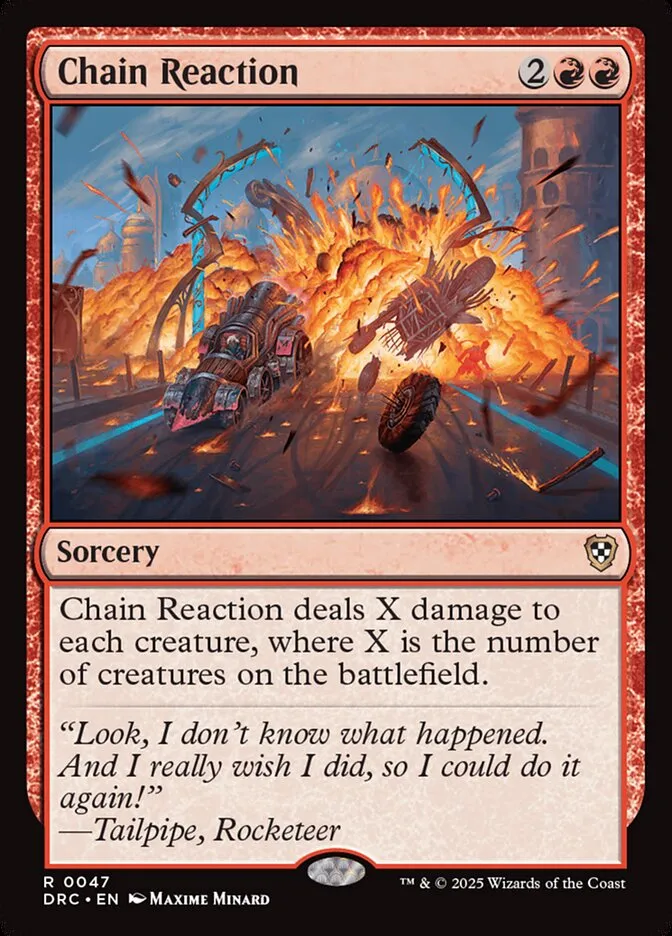 2025 Aetherdrift Commander Chain Reaction rare #47 rare card image