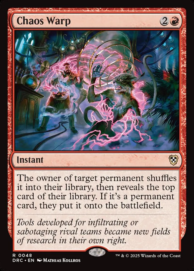 2025 Aetherdrift Commander Chaos Warp rare #48 rare card image