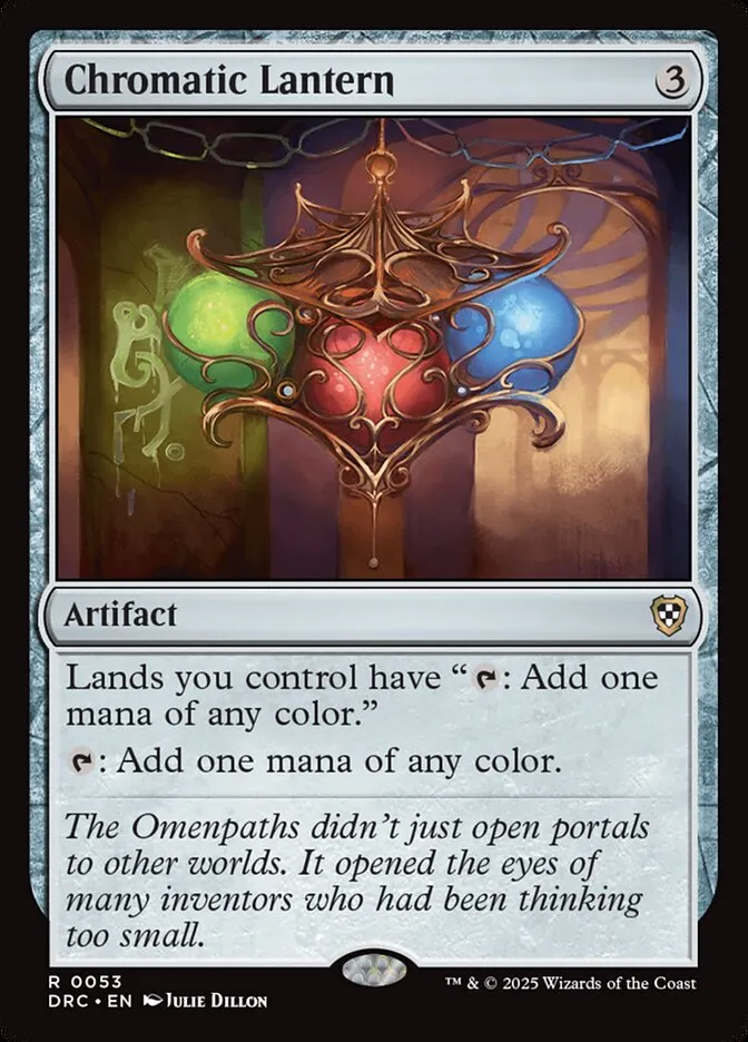 2025 Aetherdrift Commander Chromatic Lantern rare #53 rare card image