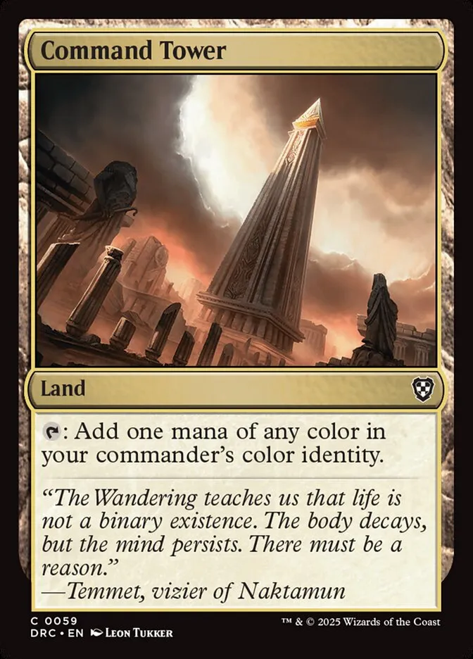 2025 Aetherdrift Commander Command Tower common #59 common card image