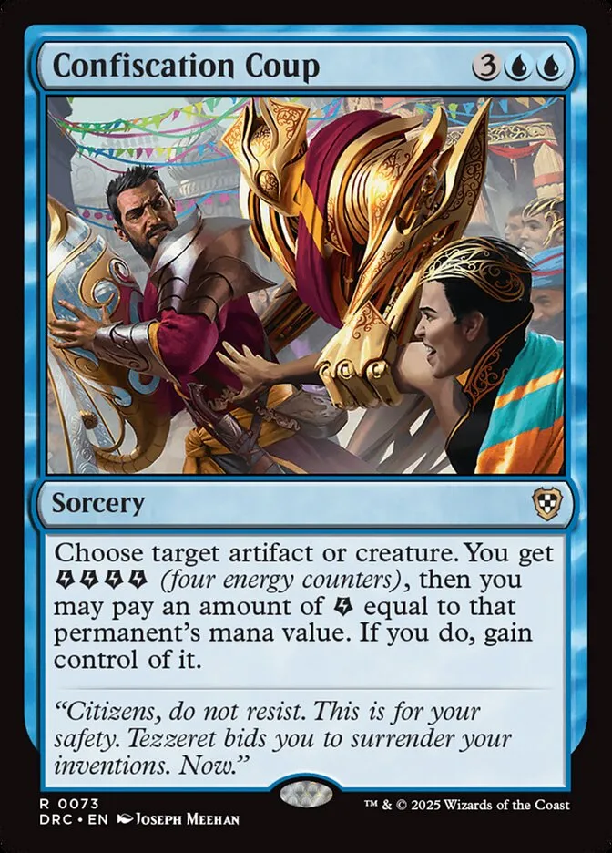 2025 Aetherdrift Commander Confiscation Coup rare #73 rare card image