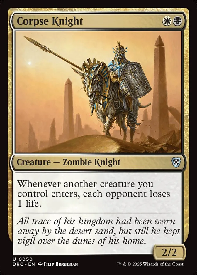2025 Aetherdrift Commander Corpse Knight uncommon #50 uncommon card image