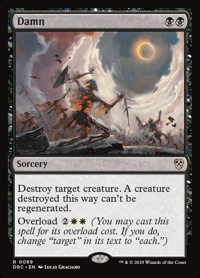 2025 Aetherdrift Commander Damn rare #89 rare card image