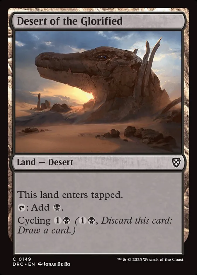2025 Aetherdrift Commander Desert of the Glorified #149 common card image