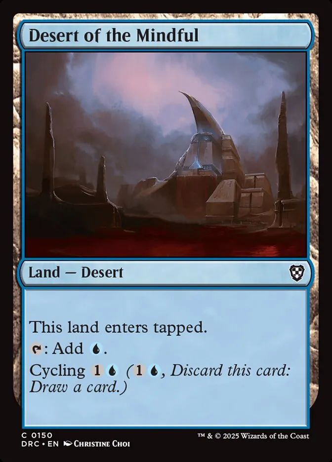 2025 Aetherdrift Commander Desert of the Mindful #150 common card image