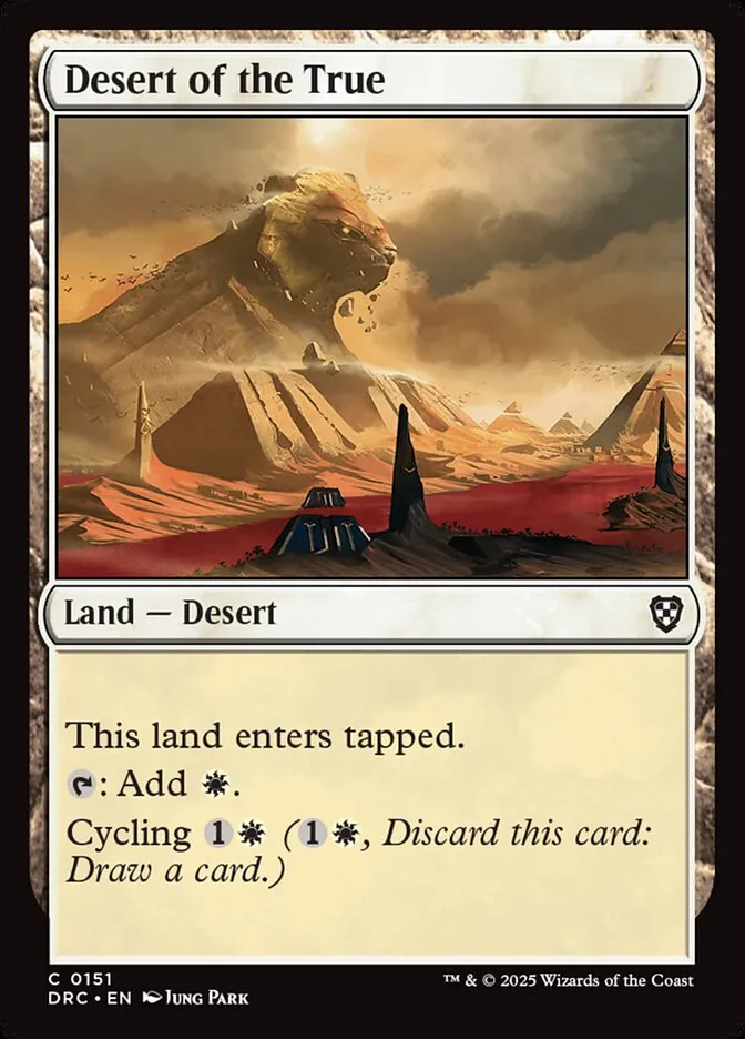 2025 Aetherdrift Commander Desert of the True common #151 common card image