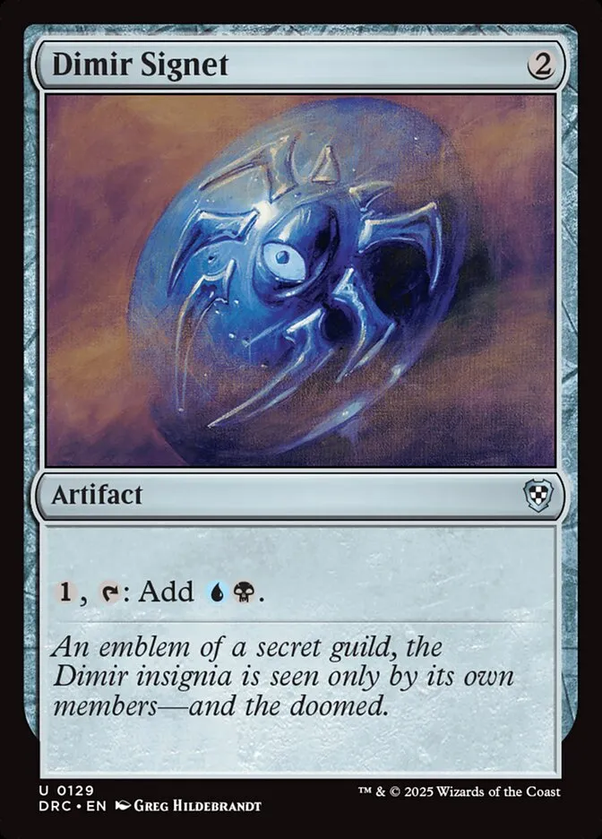 2025 Aetherdrift Commander Dimir Signet uncommon #129 uncommon card image