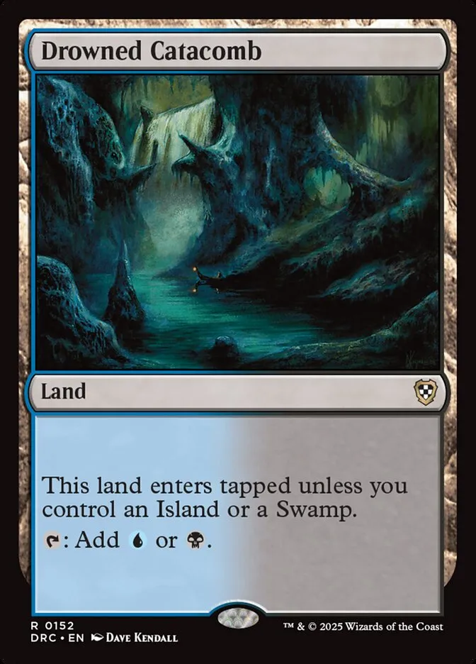 2025 Aetherdrift Commander Drowned Catacomb rare #152 rare card image
