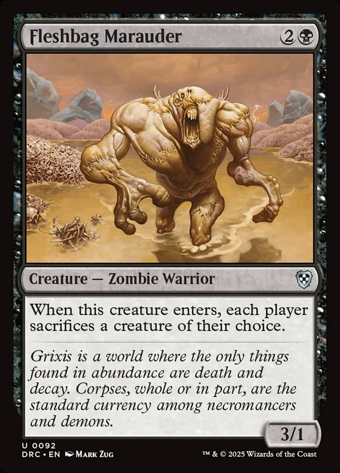 2025 Aetherdrift Commander Fleshbag Marauder uncommon #92 uncommon card image