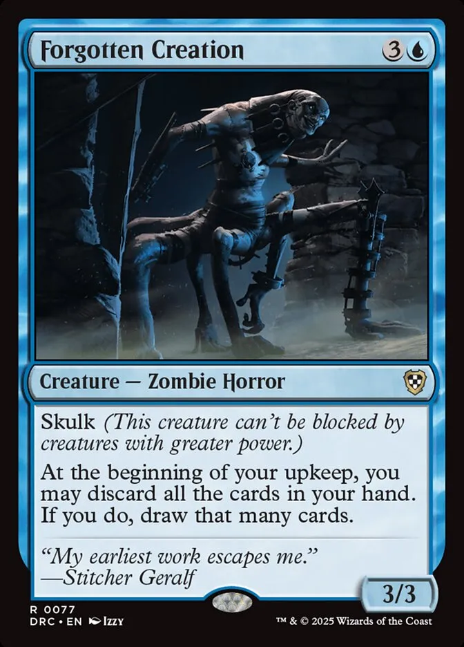 2025 Aetherdrift Commander Forgotten Creation rare #77 rare card image