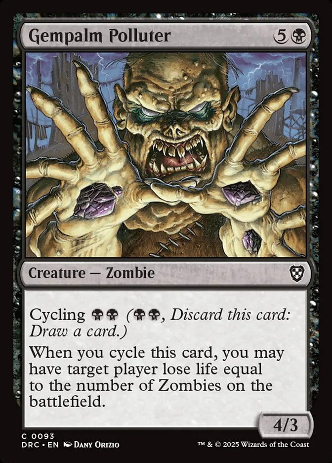 2025 Aetherdrift Commander Gempalm Polluter common #93 common card image
