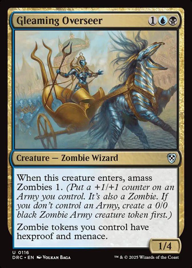 2025 Aetherdrift Commander Gleaming Overseer uncommon #116 uncommon card image