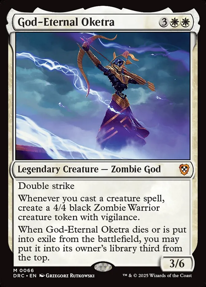 2025 Aetherdrift Commander God-Eternal Oketra mythic #66 mythic card image