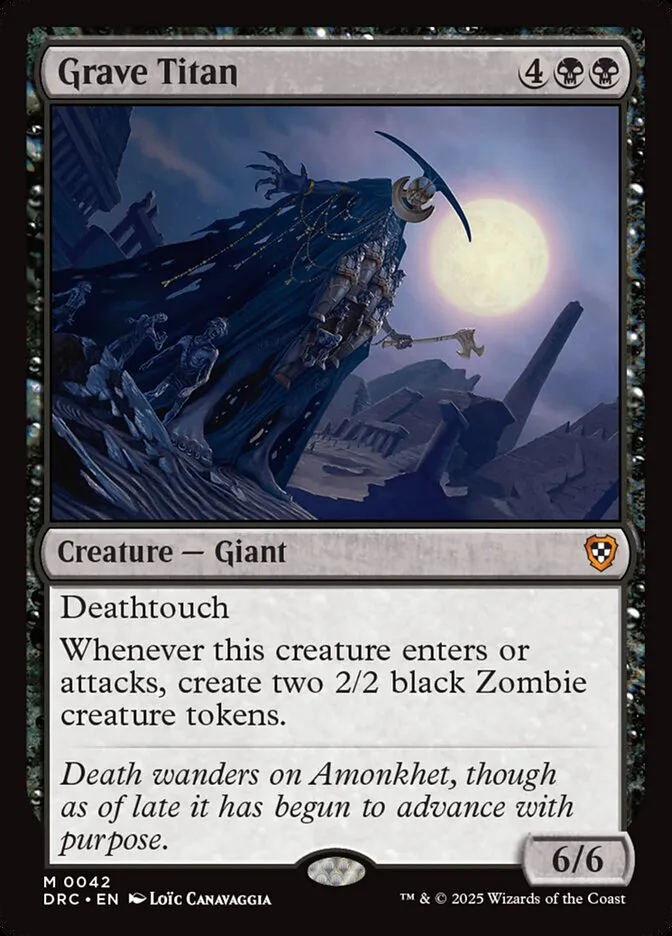 2025 Aetherdrift Commander Grave Titan mythic #42 mythic card image