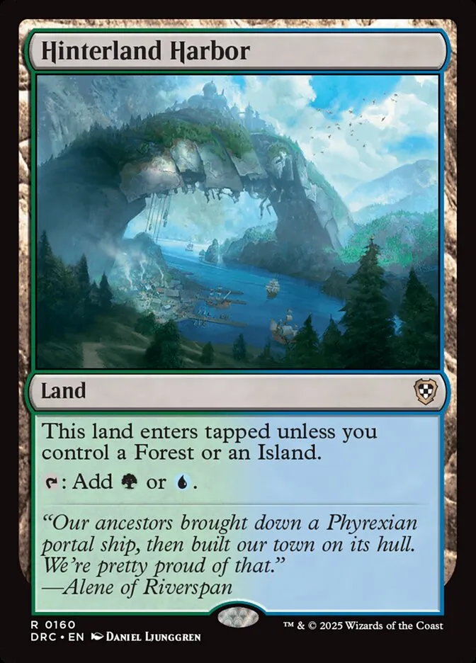 2025 Aetherdrift Commander Hinterland Harbor rare #160 rare card image