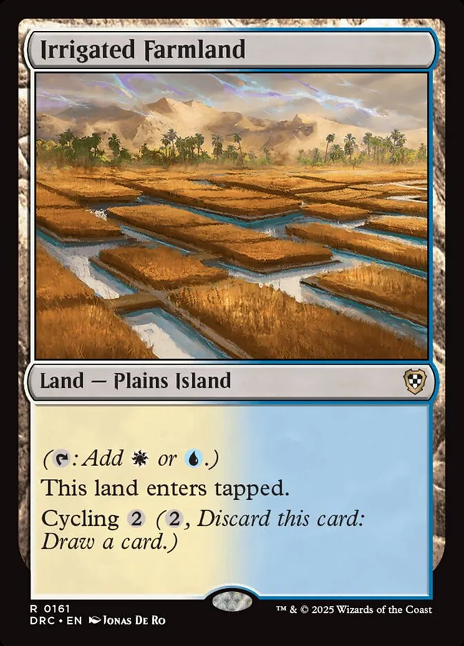2025 Aetherdrift Commander Irrigated Farmland rare #161 rare card image