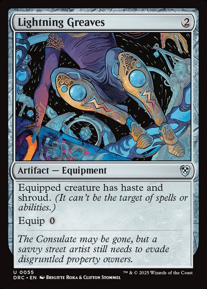 2025 Aetherdrift Commander Lightning Greaves uncommon #55 uncommon card image
