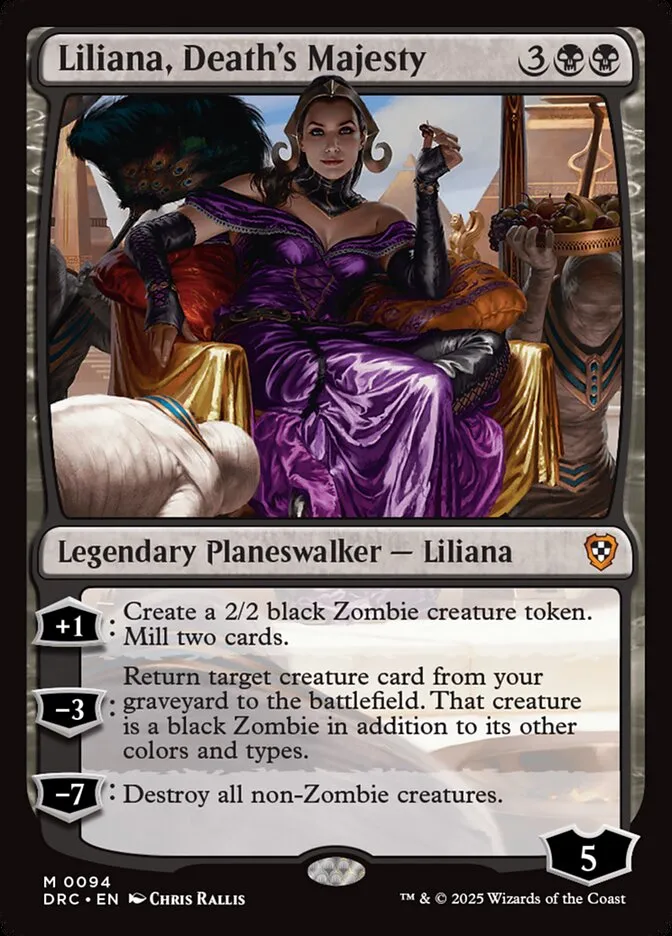 2025 Aetherdrift Commander Liliana, Death's Majesty #94 mythic card image
