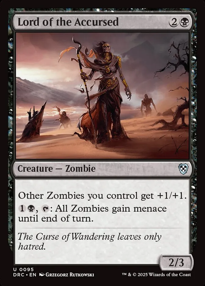 2025 Aetherdrift Commander Lord of the Accursed #95 uncommon card image