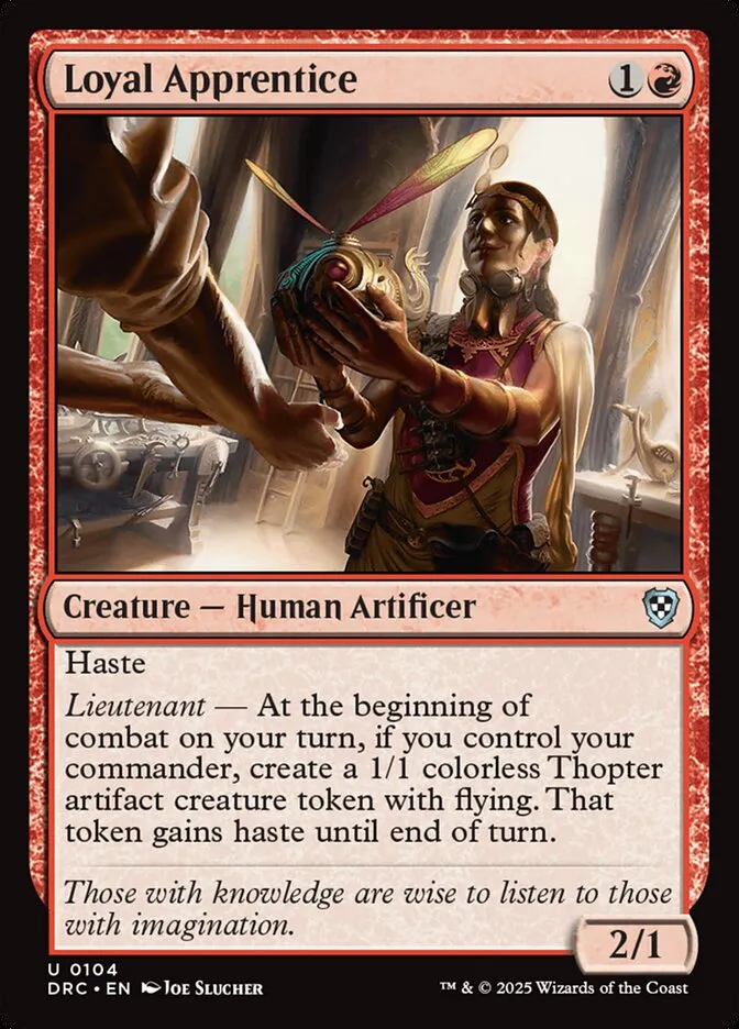 2025 Aetherdrift Commander Loyal Apprentice uncommon #104 uncommon card image
