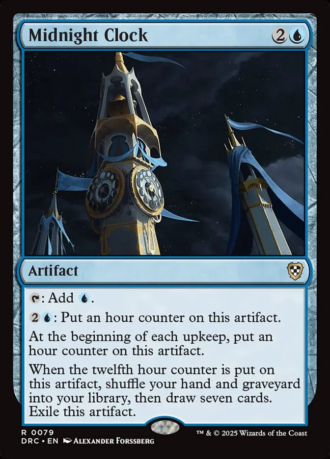 2025 Aetherdrift Commander Midnight Clock rare #79 rare card image