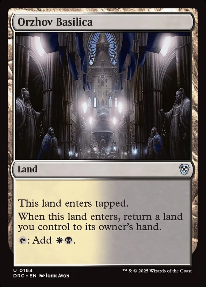 2025 Aetherdrift Commander Orzhov Basilica uncommon #164 uncommon card image