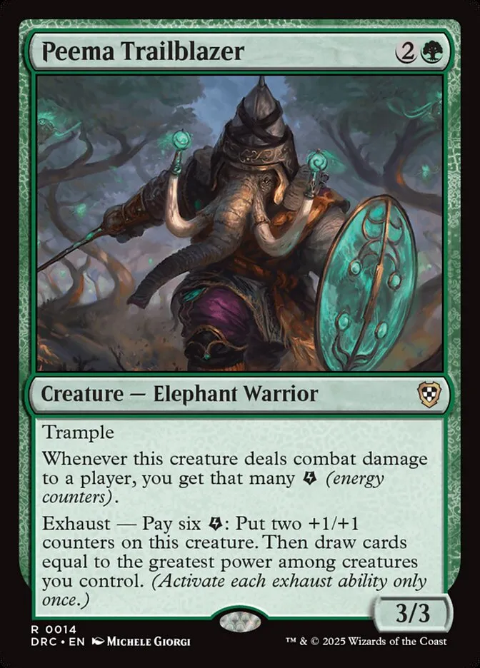 2025 Aetherdrift Commander Peema Trailblazer rare #14 rare card image