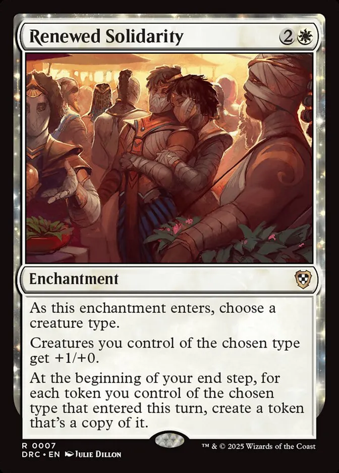 2025 Aetherdrift Commander Renewed Solidarity rare #7 rare card image