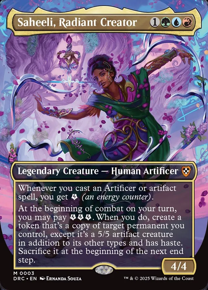 2025 Aetherdrift Commander Saheeli, Radiant Creator mythic #3 mythic card image