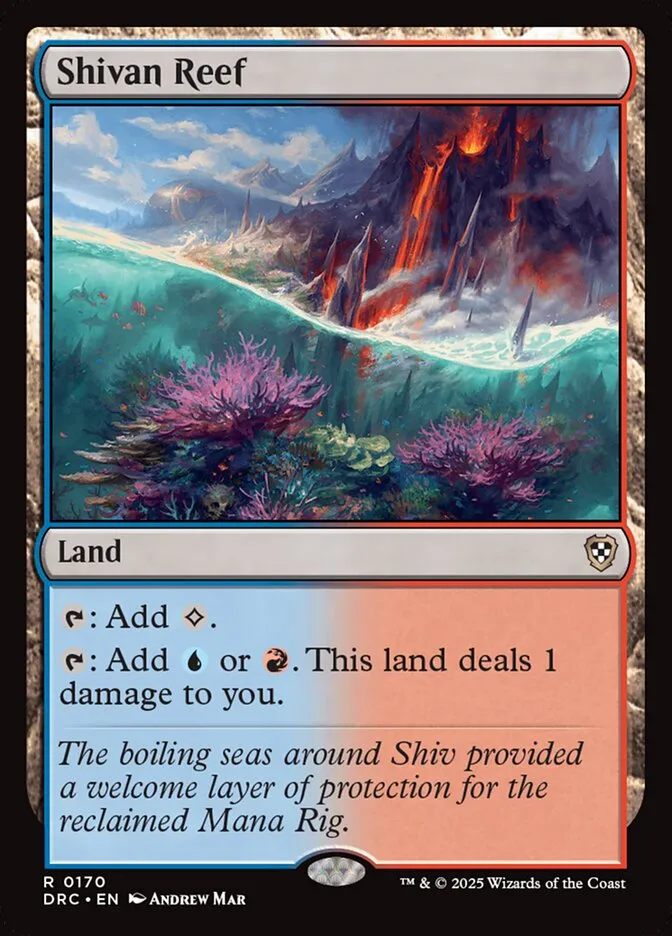 2025 Aetherdrift Commander Shivan Reef rare #170 rare card image