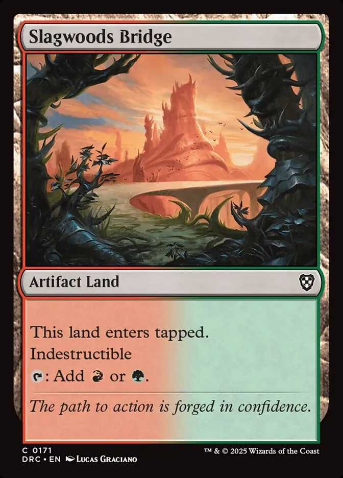 2025 Aetherdrift Commander Slagwoods Bridge common #171 common card image