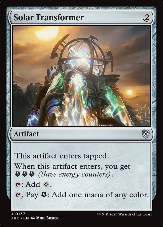 2025 Aetherdrift Commander Solar Transformer uncommon #137 uncommon card image