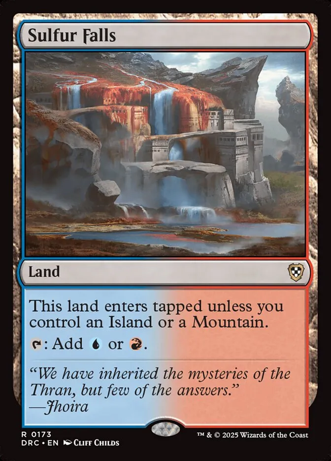2025 Aetherdrift Commander Sulfur Falls rare #173 rare card image