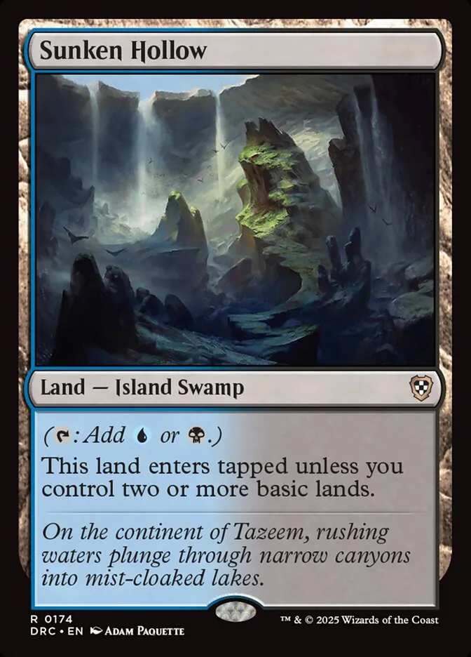 2025 Aetherdrift Commander Sunken Hollow rare #174 rare card image