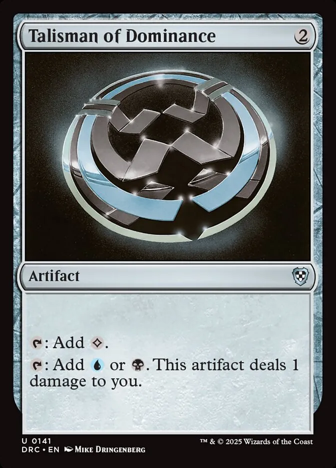 2025 Aetherdrift Commander Talisman of Dominance #141 uncommon card image