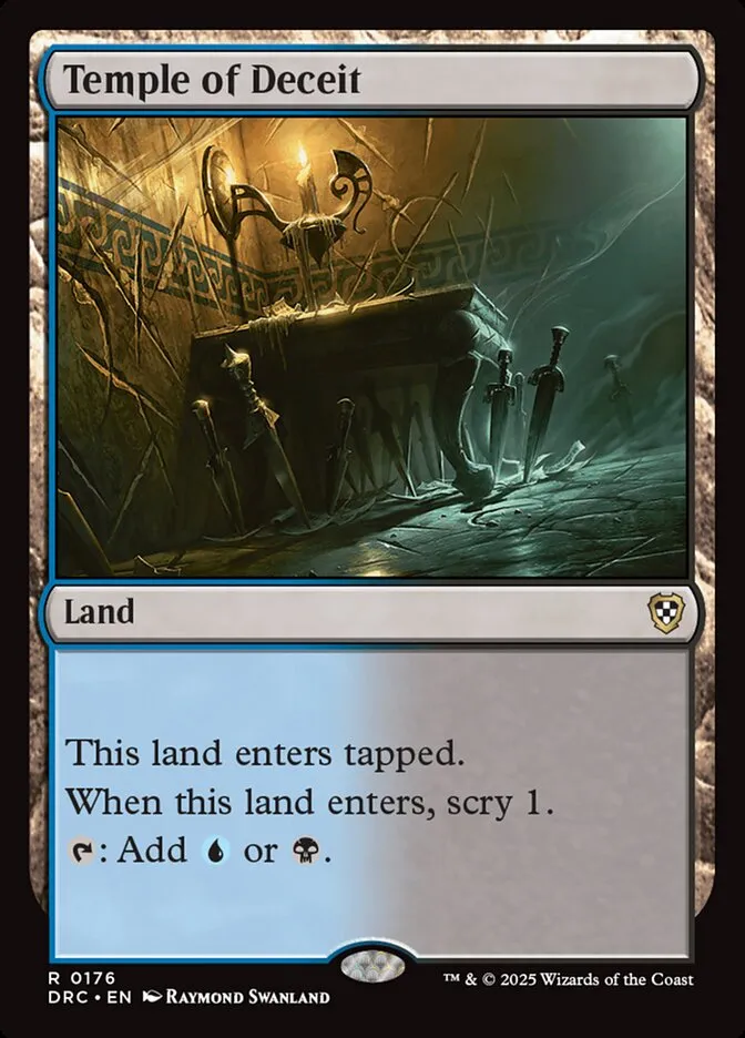 2025 Aetherdrift Commander Temple of Deceit #176 rare card image