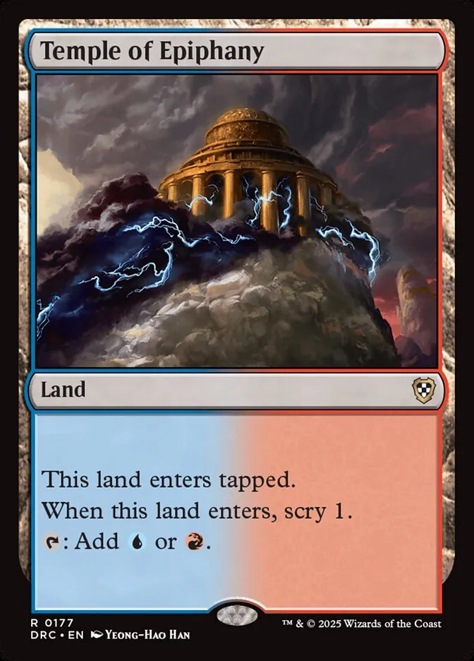 2025 Aetherdrift Commander Temple of Epiphany #177 rare card image