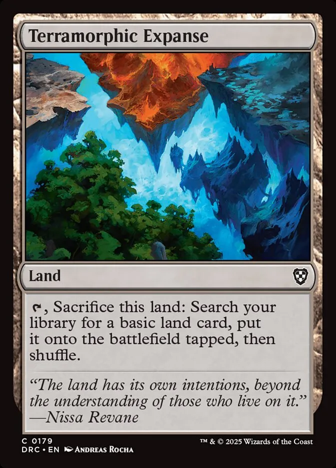 2025 Aetherdrift Commander Terramorphic Expanse common #179 common card image
