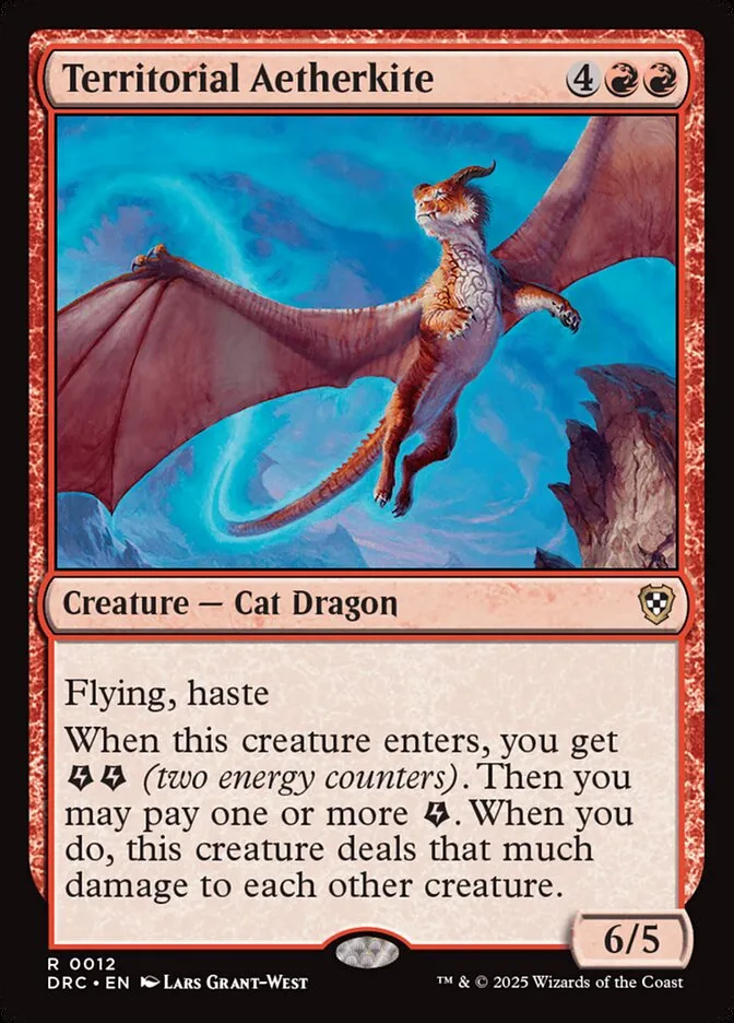 2025 Aetherdrift Commander Territorial Aetherkite rare #12 rare card image