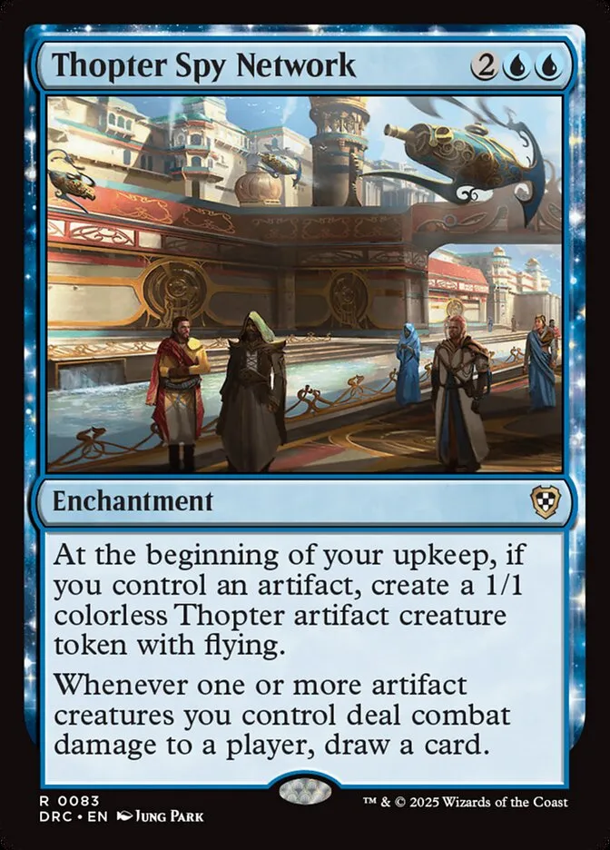 2025 Aetherdrift Commander Thopter Spy Network rare #83 rare card image