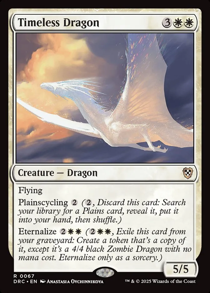 2025 Aetherdrift Commander Timeless Dragon rare #67 rare card image