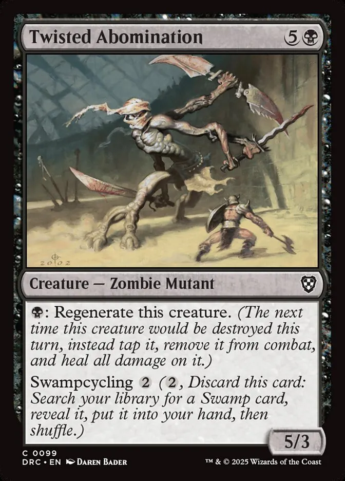 2025 Aetherdrift Commander Twisted Abomination common #99 common card image